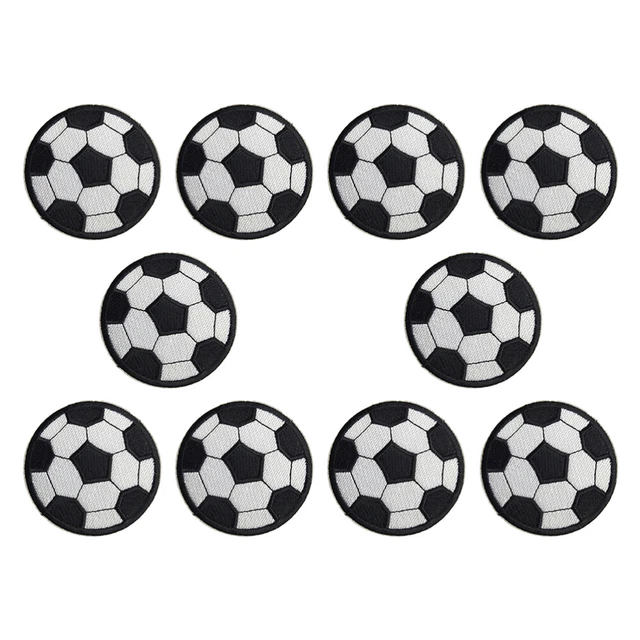 20 piezas pegatinas bordadas de tela de fútbol parche de fútbol insignia niño