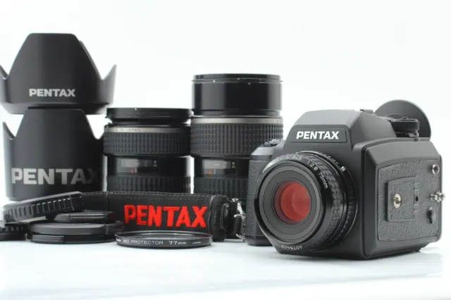 [ MINT ] Pentax 645NII N II + A 75mm FA 45-85/80-160mm lens 120 Film Back JAPAN