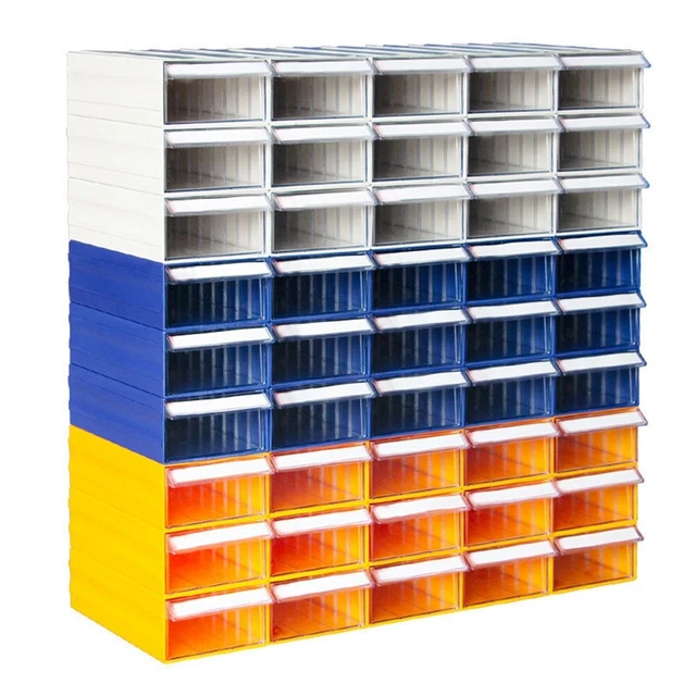 Menkxi 6 Contenitori In Plastica Con Coperchio - Impilabili, 36,5x26,5x13 Cm, Colori Rosa, Viola, Arancione, Per Organizzare Casa E Ufficio