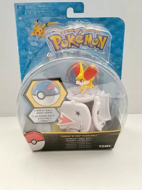 NEW Fennekin Pokemon Throw N Pop Poke Great Ball Action Figure