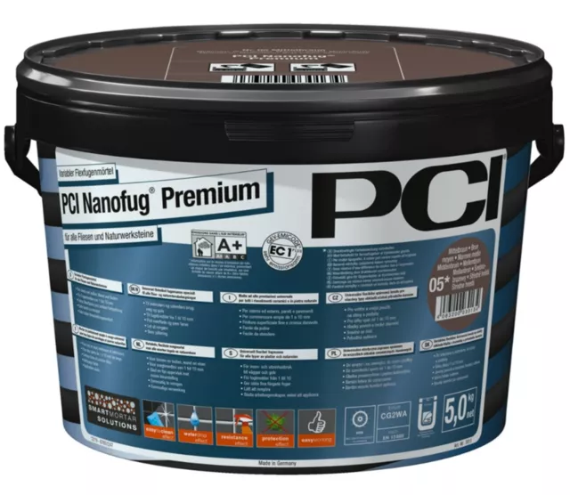 PCI Nanofug Premium 5 KG Flex-Fugenmörtel Flexfug Boiacca Pavimento Rivestimento