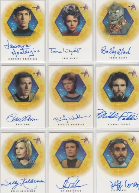 2001 Star Trek ToS 35th Anniversary Auto Autograph Card Selection