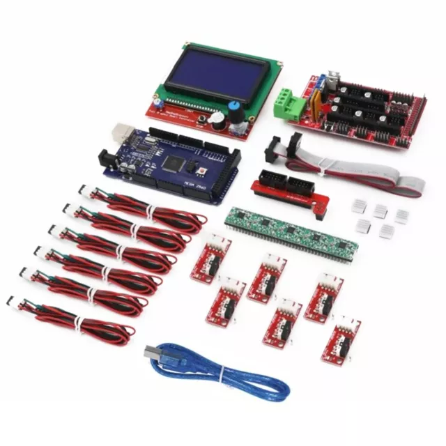 3D Printer Kit With Mega 2560 Boa RAMPS 1.4 Controller LCD 12864 A4988 Motor a