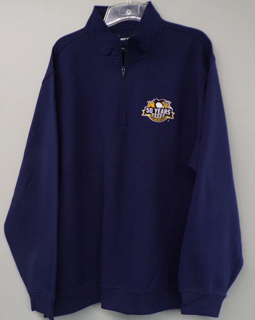 Pittsburgh Penguins 50 Years 5 Stanley Cups Mens 1/4 Zip Sweat S-4X, LT-4XLT NEW