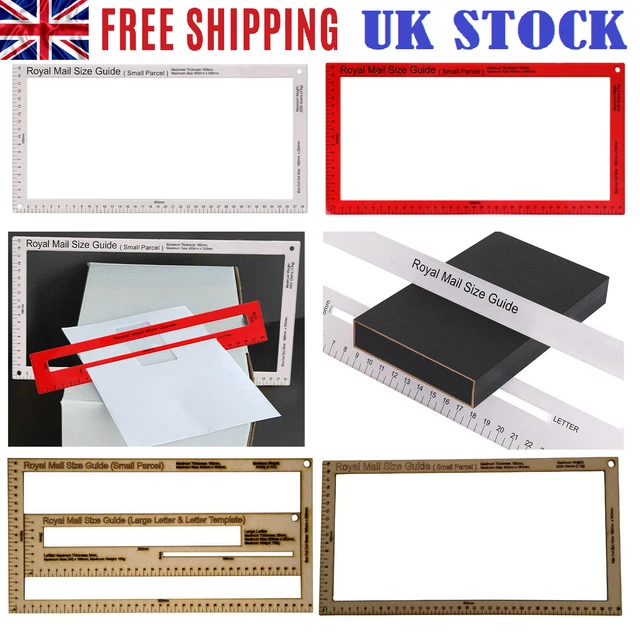ROYAL MAIL PPI Letter Size Guide Post Office Postal Ruler Template