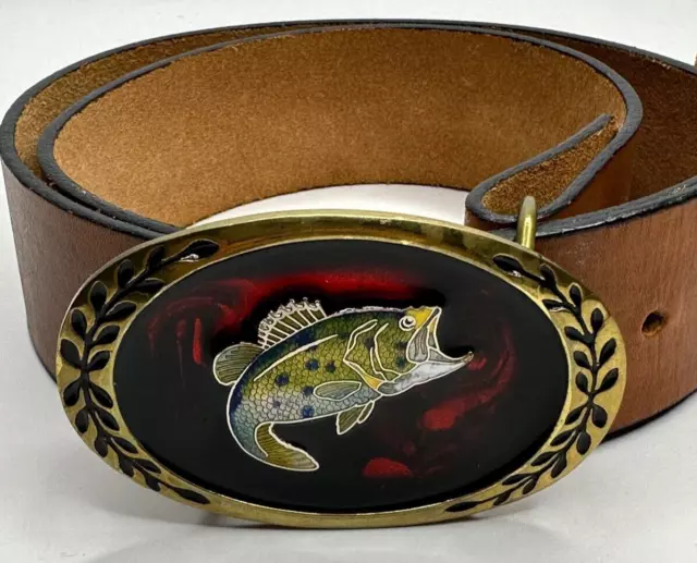 Vintage Fishing Belt Buckle FOR SALE! - PicClick
