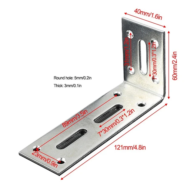 Heavy Duty L Shape Adjustable Shelf Brackets Industrial Strength Design