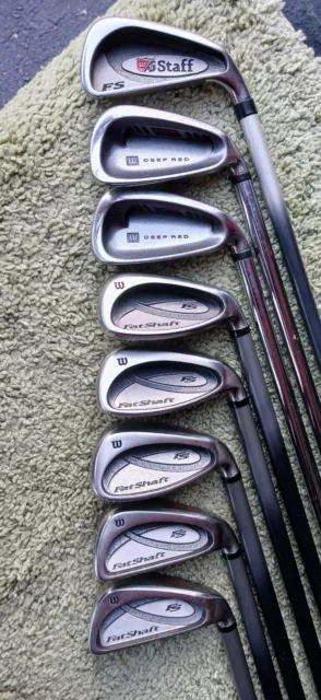 Wilson Fat Shaft 3 thru PW Set which includes a W/S 3 Iron & Deep Red 4&5 Irons
