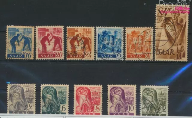 Briefmarken Saarland 1947 Mi 206,208-214,222-224 gestempelt (9714923