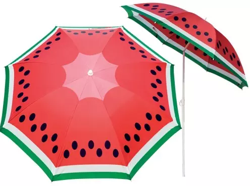 Parasol De Plage Imprimé Fruits Melon D'eau 180Cm Avec Étui