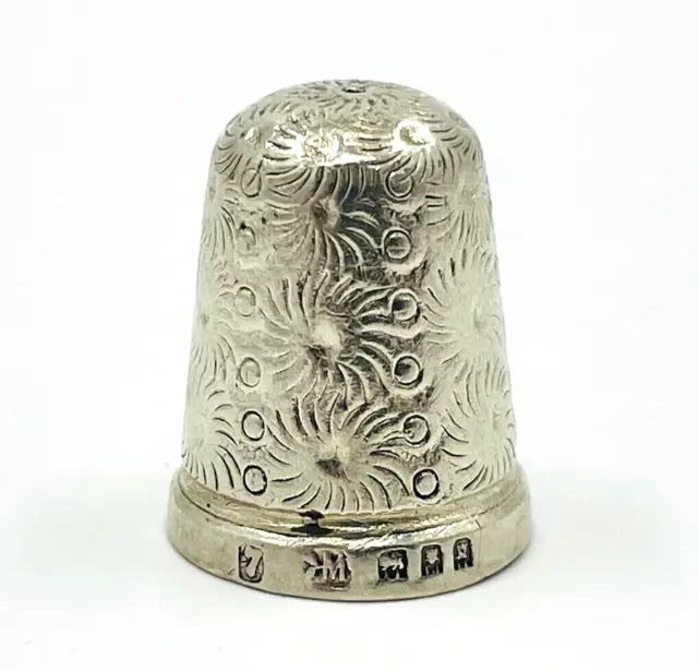 Antique Sterling Silver Thimble English Hallmarks