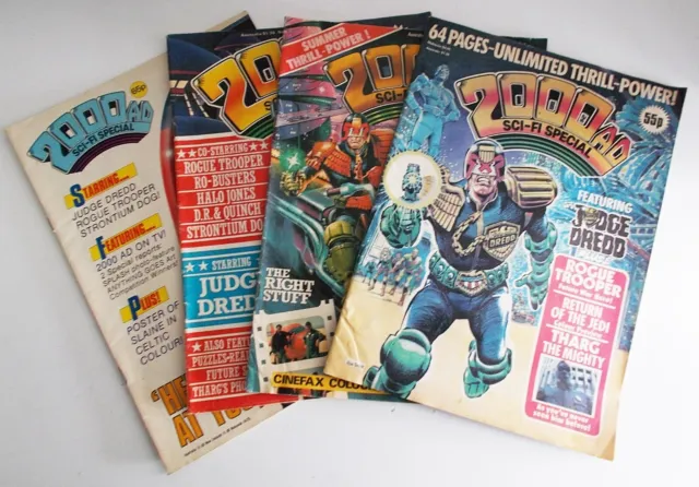 Bundle Of 4 2000Ad Sci-Fi Special Comics From 1984-86. Judge Dredd Rogue Trooper