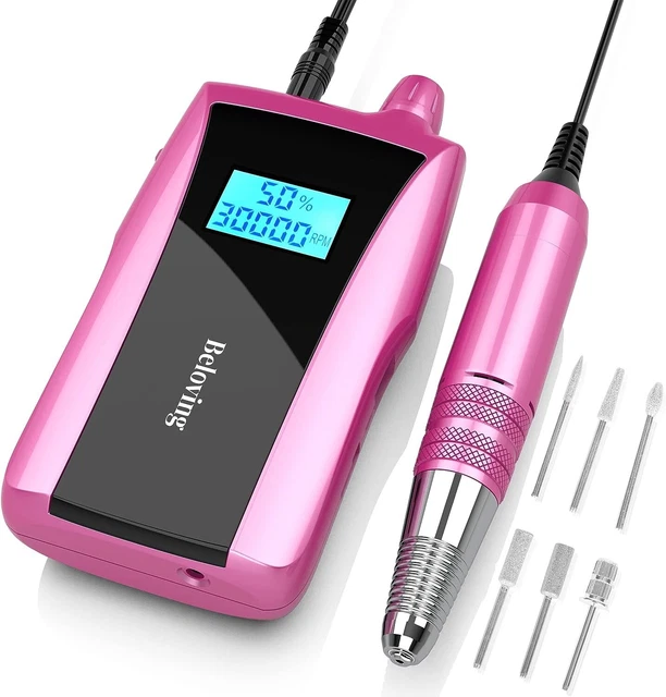 Fresa Lima per unghie professionale portatile manicure pedicure 30000 giri/min