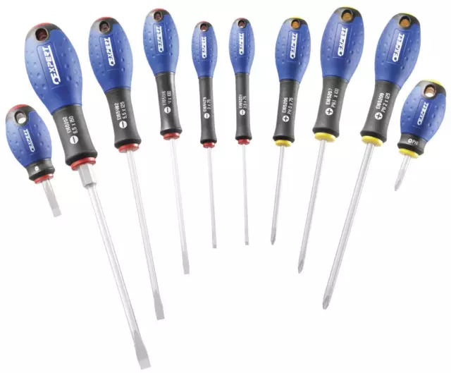 10pc screwdriver set Britool expert by Facom E160905 slotted Philips