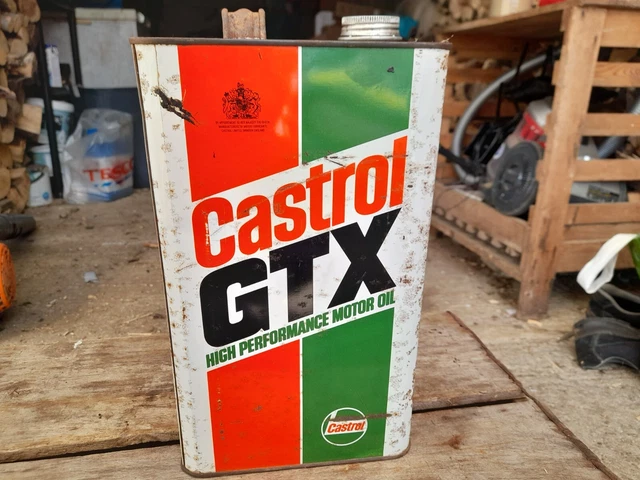 VINTAGE 1980S CASTROL GTX 5 litre empty oil can. £11.95 - PicClick UK