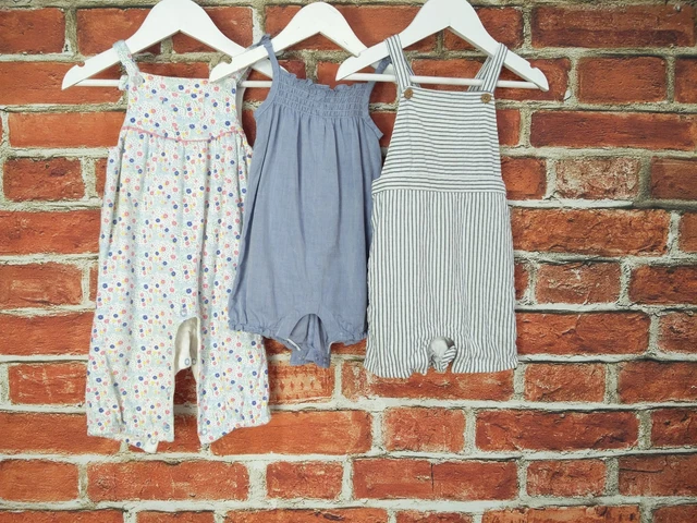 Baby Girls Bundle Aged 6-9 Months John Lewis Etc Romper Dungarees Summer 74Cm