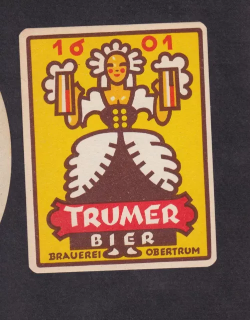 Ancienne étiquette Bière Alcool Allemagne   BN14148 Trumer Femme