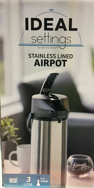Service Ideal 3 Liter Stainless Steel lined AIRPOT 4-6 Hour Temperature Hold