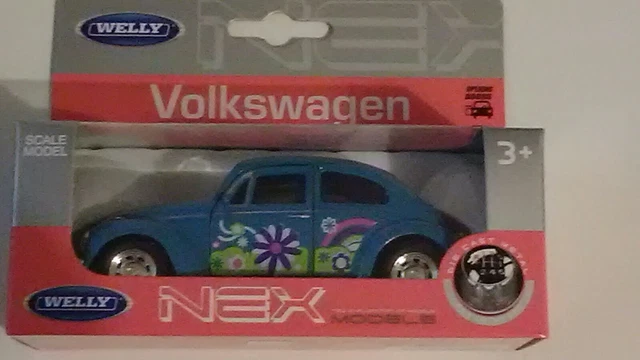VW NEW BEETLE 2012 RED 1:18 Welly Auto Stradali Die Cast Modellino