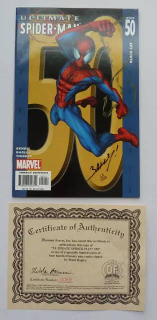 Ultimate Spider-Man #50 - 1st Printing Signed by Mark Bagley 2004 VF+ 8.5