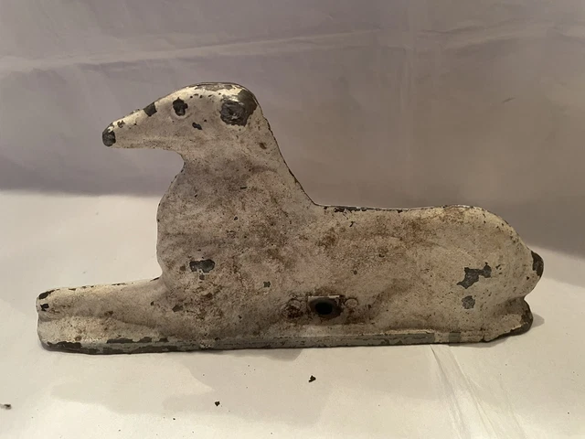 Antique Dog Figure Fence Topper