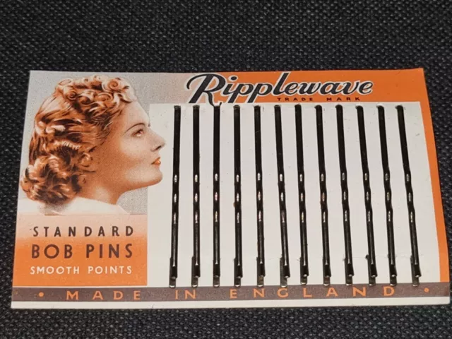 Vintage 1950-60s Ripplewave Standard Bob Pins Pack