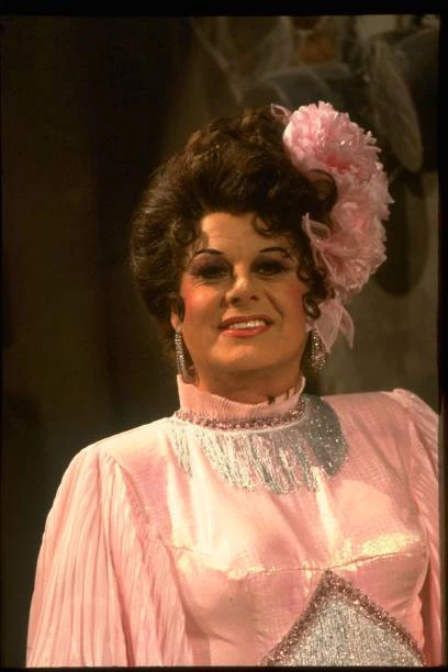 Drag queen and entertainer Danny La Rue circa 1986 TV OLD PHOTO