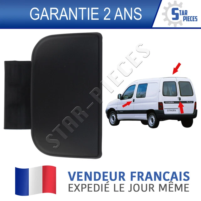 Lot De 4 Embouts De Poignée De Porte Pour Citroën Berlingo Et Peugeot Partner - Modèle 9101GE - Noir ABS