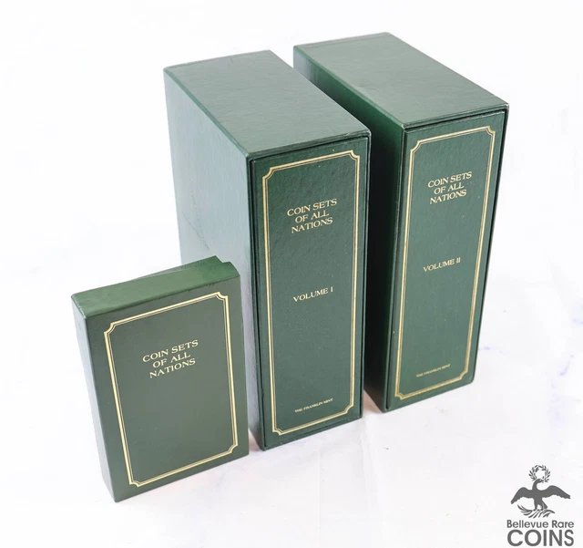 Franklin Mint Coin Sets of All Nations Volumes 1 & 2 w/Info. Cards