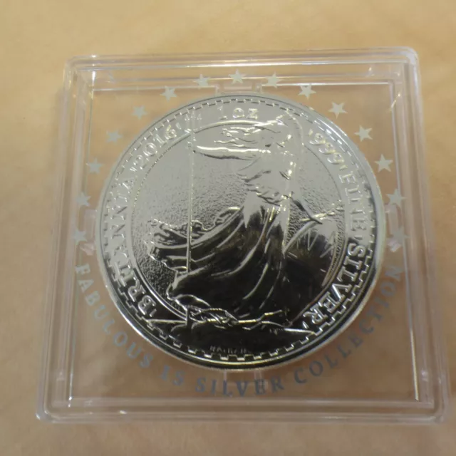 UK 2£ Britannia 2016 1 oz silver 99.9% within a Fabulous 15 capsule (argent)