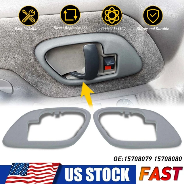 15708080 Interior Inside Door Handle Trim Bezels for Chevy GMC Truck 2x Kit EAC