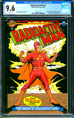 Radioactive Man #1 Glow in the Dark Bongo Comics 1994 w/ Poster CGC 9.6 Simpsons