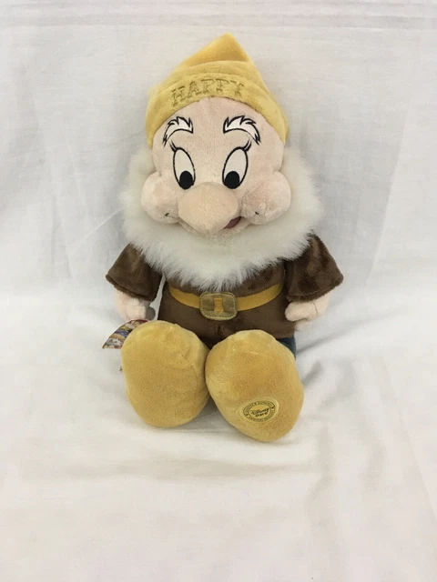 WALT DISNEY STORE "HAPPY" Snow White/Seven Dwarfs Plush Soft Toy 17 ...
