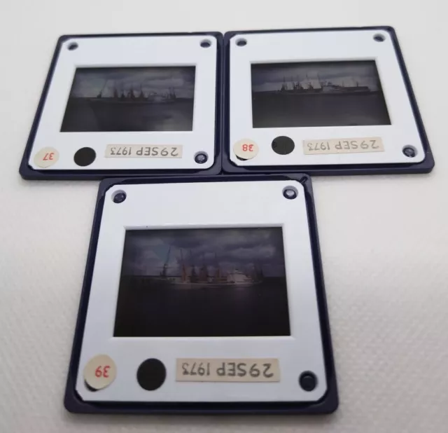 3 X Original 35mm Slide Slides Boat Ship Arya Shad  29 Sept 1973 Agfacolor Agfa