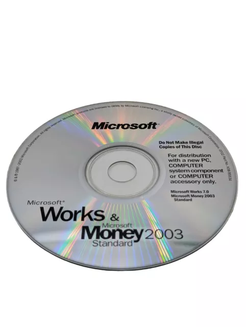 Microsoft Works And Money 2003 PC Software Standard Ship's Fast A5