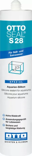 Ottoseal S28 310 ML La Aquarium – Et Glasstein-Silikon Pour Intérieur Extérieur