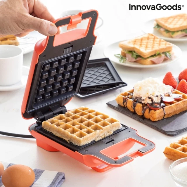 Kompakter Waffel und Sandwich Maker - Leckere Snacks einfach schnell zubereitet