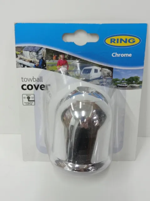 Genuine RING Durable Chrome Finish 50mm Plastic Towball Cover RCT720 Caravan