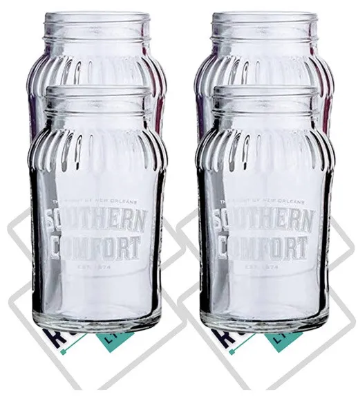 12 X Southern Comfort Whiskey Mason Jar Glas 330ml Candle Holder Man Cave Party