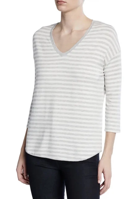 Majestic Paris Neiman Marcus 3/4 Sleeve Soft Touch Shirt French touch Stretch S