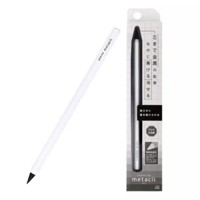 Sun-Star metal pencil White even the lead is metal but it can write and erase JP