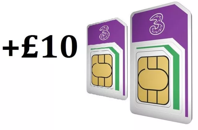 Three Mobile Pay As You Go SIM 3000 min 1 GB dati precaricati. 3 Rete