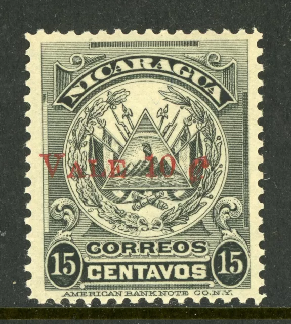 Nicaragua 1910 Provisional 10¢/15¢ ABNC Scott 250  Mint  L838
