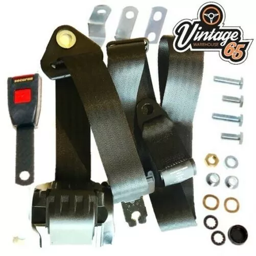 Mazda Mx5 Mk1 Eunos Miata Avant Automatique Inertie 3 Point Kit Ceinture Noir