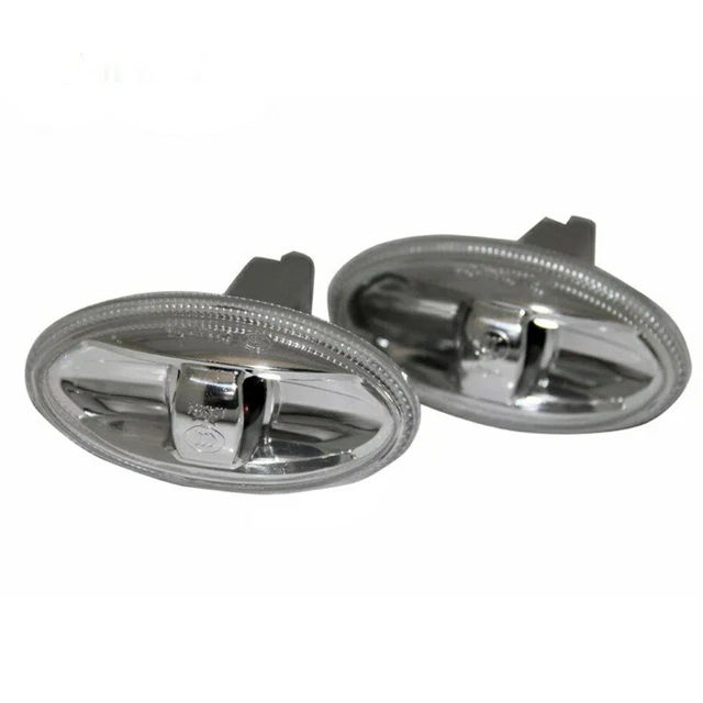 2 Pièces Clignotants Latéraux 6325.G3 Argent – Compatibles Peugeot 206, 1007, 107, 307, Partner & Citroën C1, C2, C3, Berlingo, Xsara