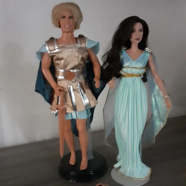 Mattel Barbie Wonderwoman, Ken Doll In Disney Outfits Hercules Legends Of Love