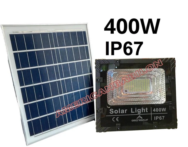 Faro Lampione Faretto 400w Led Pannello Energia Solare Fotovoltaico Crepuscolare Batteria - Foto 11