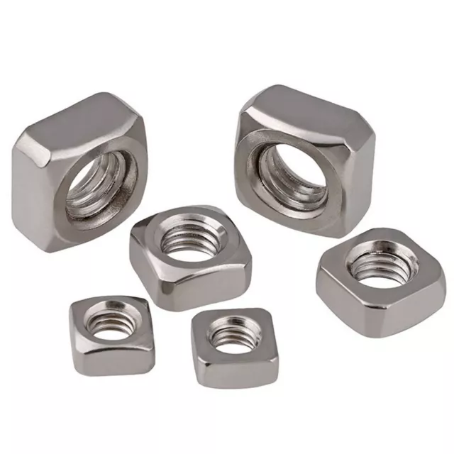 Square Nuts - A4 Marine Grade 316 Stainless Steel M3 M4 M5 M6 M8 M10 M12