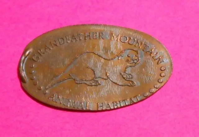 Grandfather Mountain Animal Habitat elongated penny USA cent Otter souvenir coin