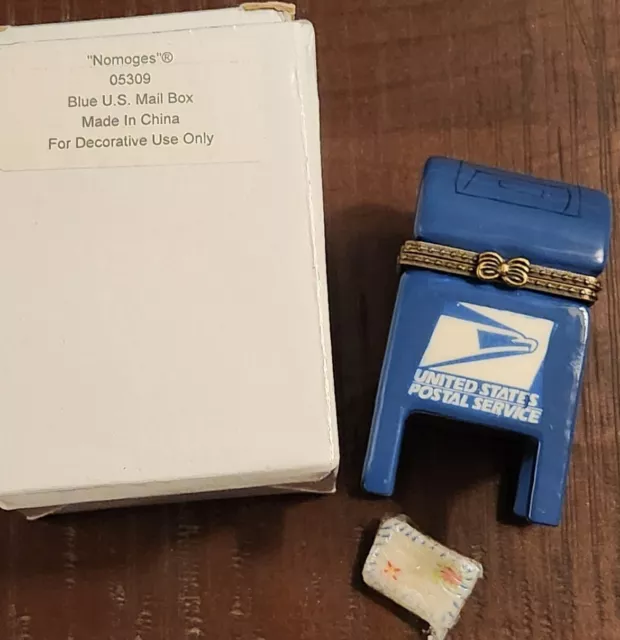 Vintage  Nomoges Trinket Box USPS Collection Mailbox With Letter